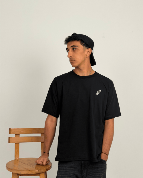 Cotton Regular Crew Neck Tee - Half Sleeve - Parallels